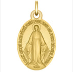Médaille Vierge Miraculeuse - Or jaune 9carat
