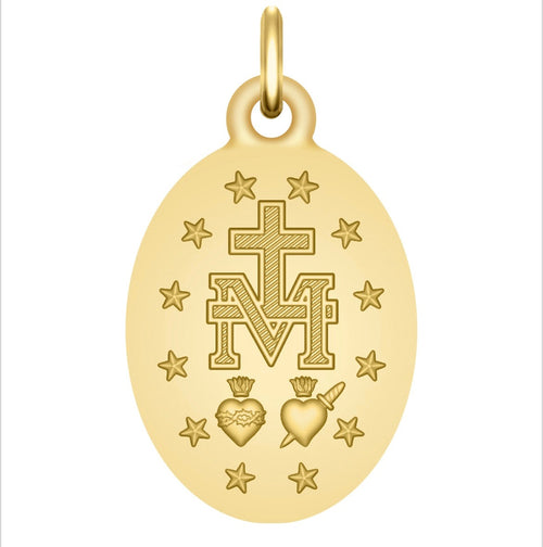 Médaille Vierge Miraculeuse - Or jaune 9carat
